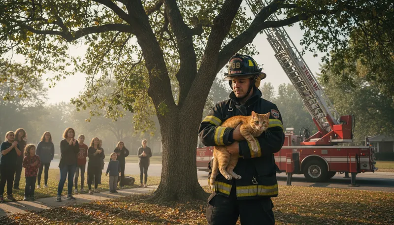 Illustration of firefighter: A person who fights fires to save lives.