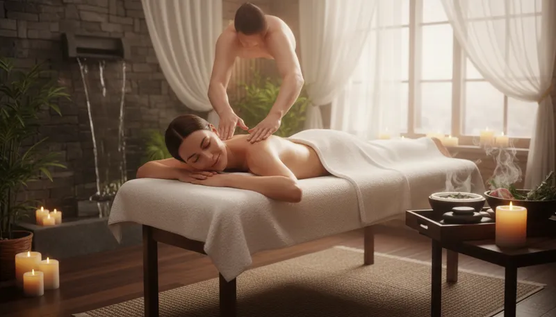 Illustration of massage: To knead or rub the body for relaxation.