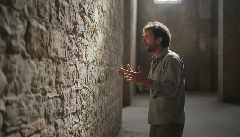 Illustration of like talking to a wall: to communicate with someone unresponsive