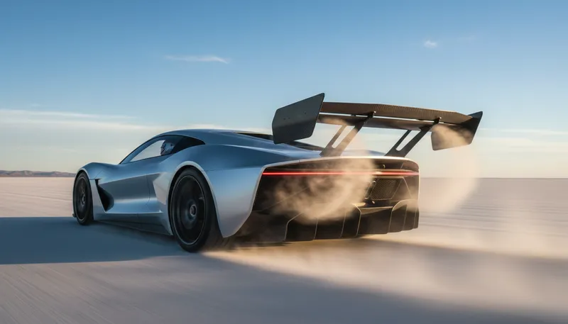 Illustration of spoiler: a device on a vehicle that improves aerodynamics
