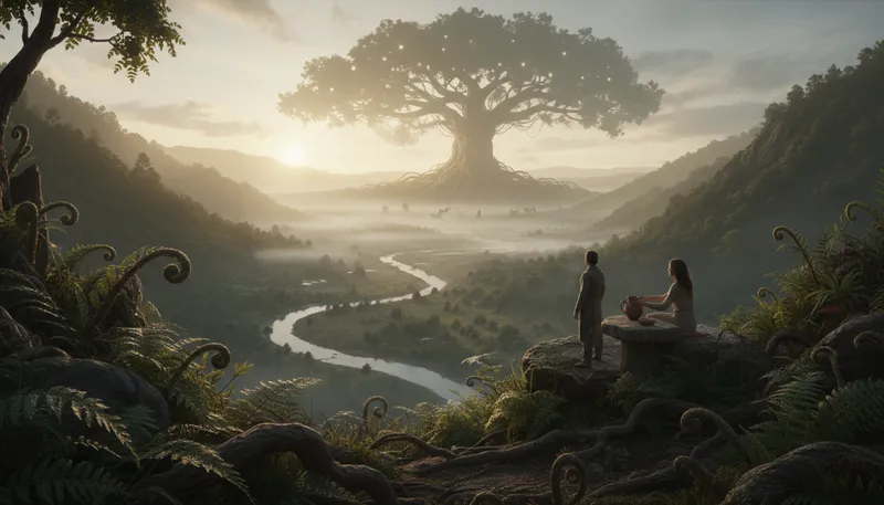 Illustration of genesis: the first book of the Bible