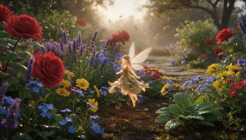 Illustration of pixie: A small, playful fairy or magical creature.