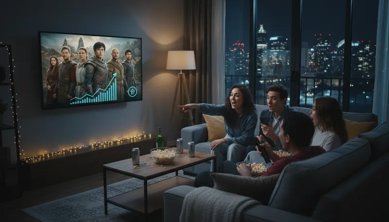Illustration of viewership: The number of people watching a show.