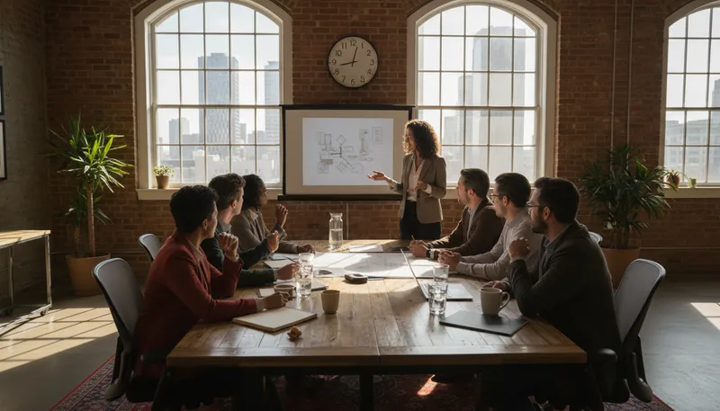 Illustration of grp: A group of people working together.