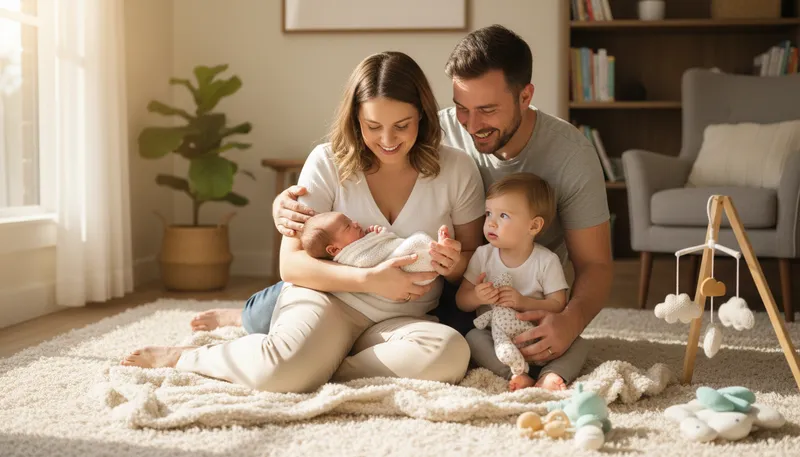 Illustration of bundle of joy: a joyful, lively baby or child