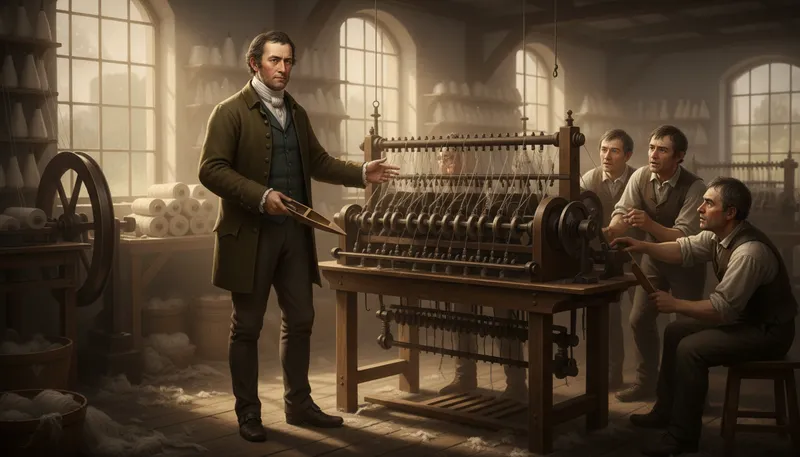 Illustration of crompton: A surname associated with inventors or historical figures.