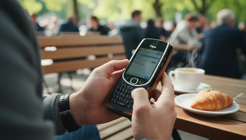 Illustration of bbm: BlackBerry Messenger, a messaging app.