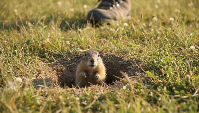 Illustration of gopher: A burrowing rodent with strong claws.