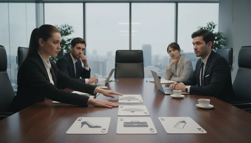 Illustration of play the gender card: Use gender to gain unfair advantage.