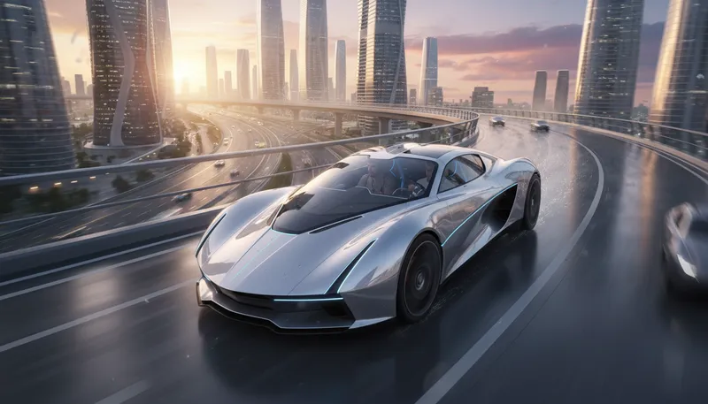 Illustration of futuristic: Having advanced, modern features or designs.