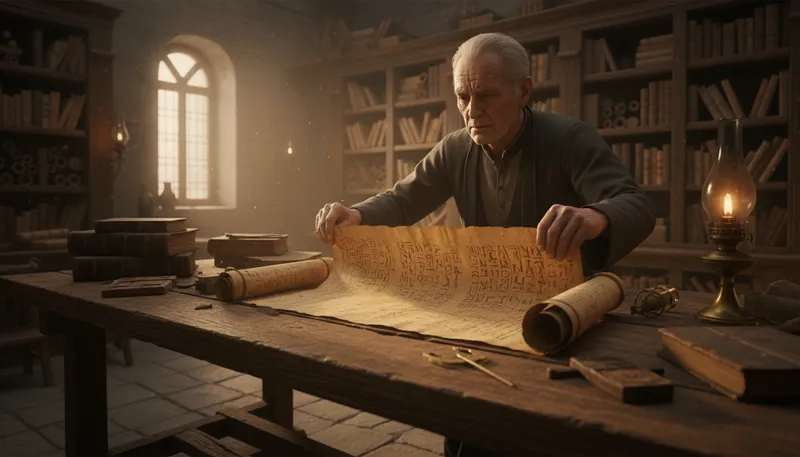 Illustration of papyrus: Ancient paper made from the papyrus plant.