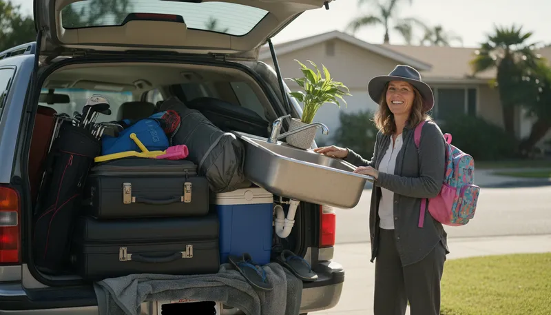 Illustration of everything and the kitchen sink: Includes everything possible.