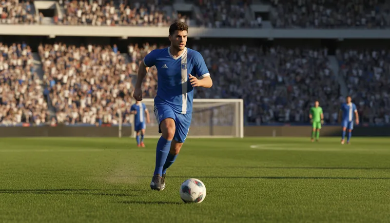 Illustration of midfield: The central part of a sports field.