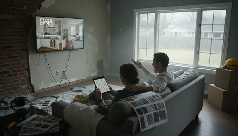 Illustration of hgtv: a channel focused on home improvement shows