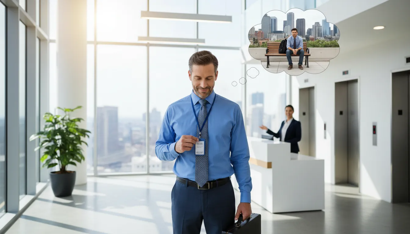 in collar 的插图：having a steady job