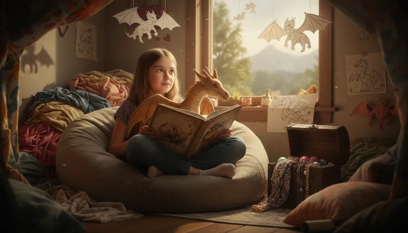 Illustration of fantasy: A dream or imaginative story.