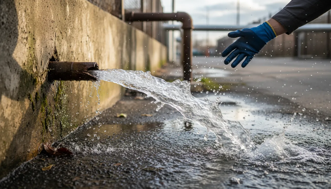 Ilustrasi spout: To send out liquid in a stream.