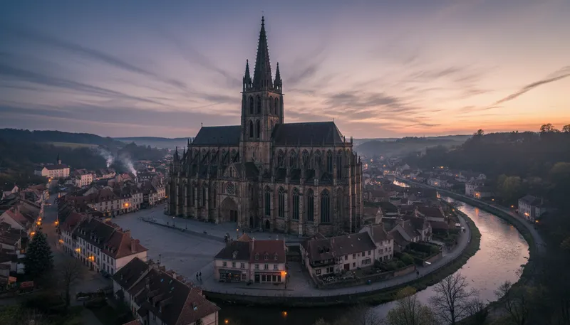 Illustration of gothic: relating to a style of architecture or literature