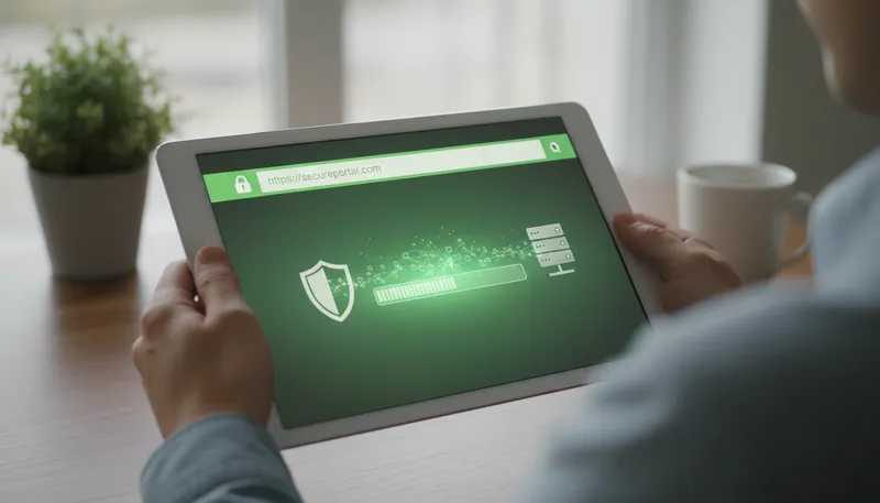 Illustration of ssl: a security protocol for internet connections