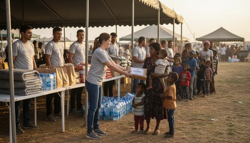 Illustration of handout: charitable gift or aid