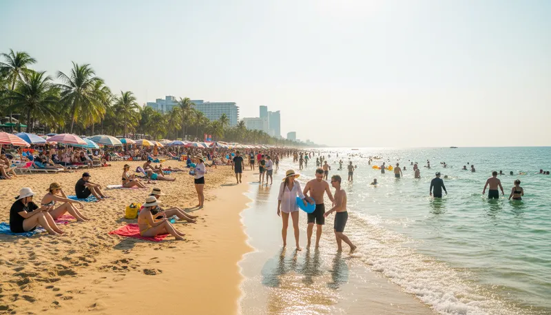 Illustration of pattaya: A beach resort city in Thailand.