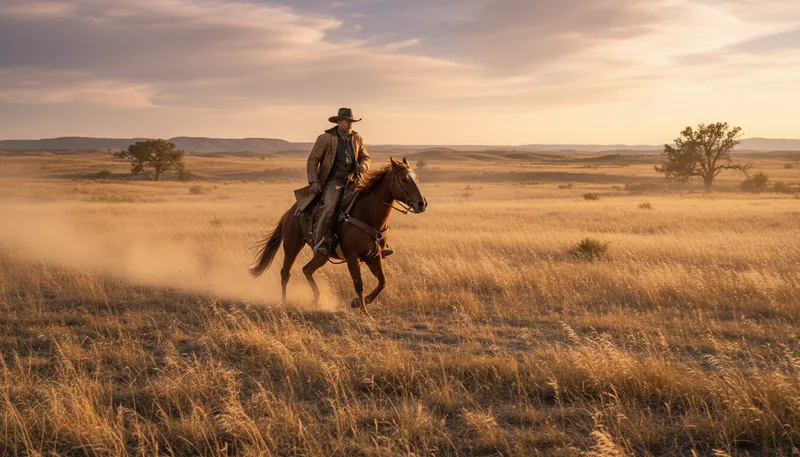 Illustration of cowboy: a rugged, independent person