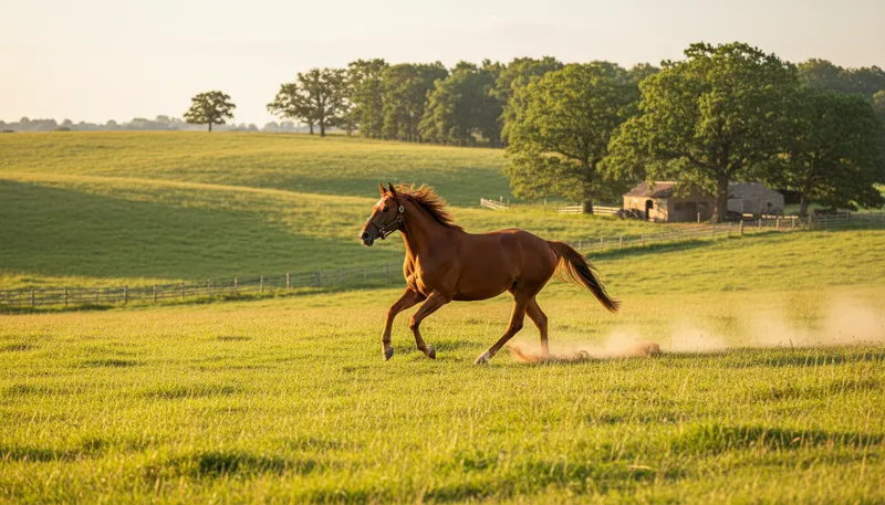 Illustration of thoroughbred: A breed of horse known for racing.