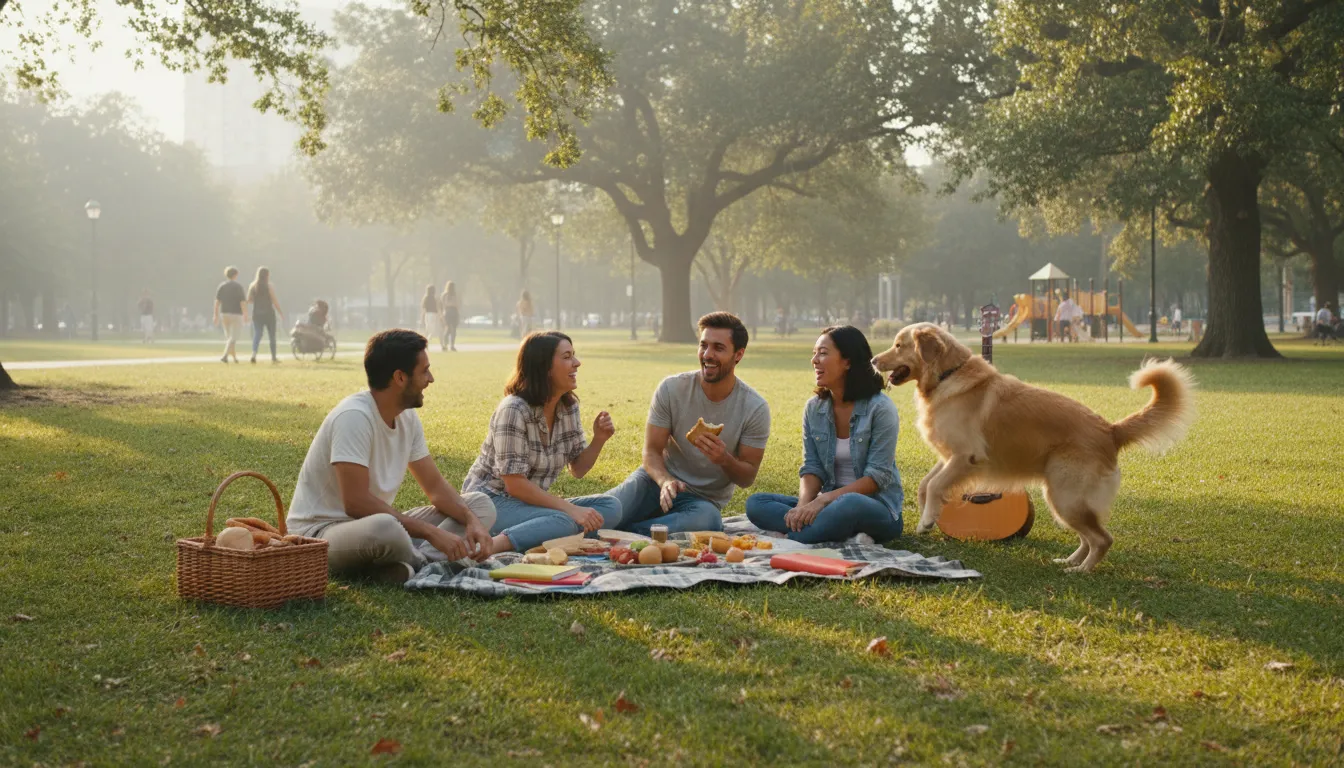 have a good time of it का चित्र: enjoy oneself in a positive way