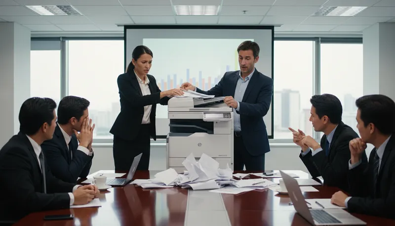 Illustration of copier: A machine that makes copies of documents.