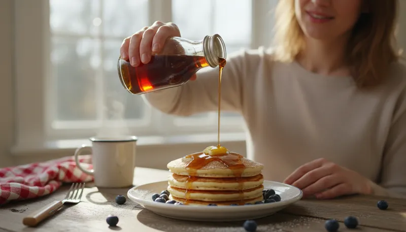 Illustration of maple: syrup made from tree sap