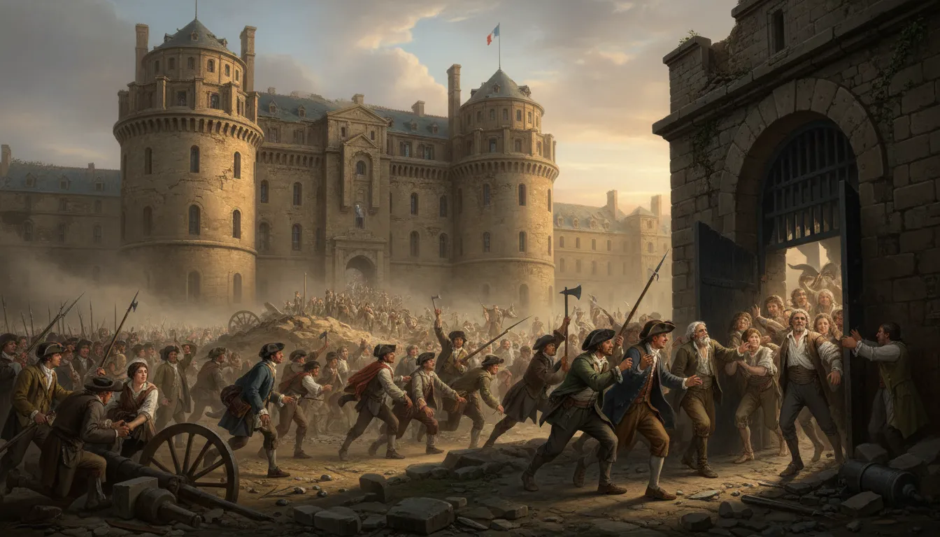 Ilustración de bastille: A prison or jail.