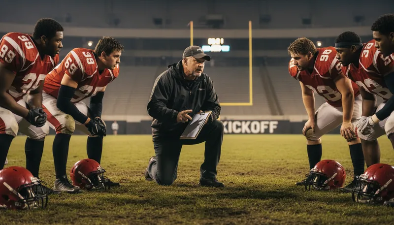 Illustration of game plan: a strategy for achieving a goal.