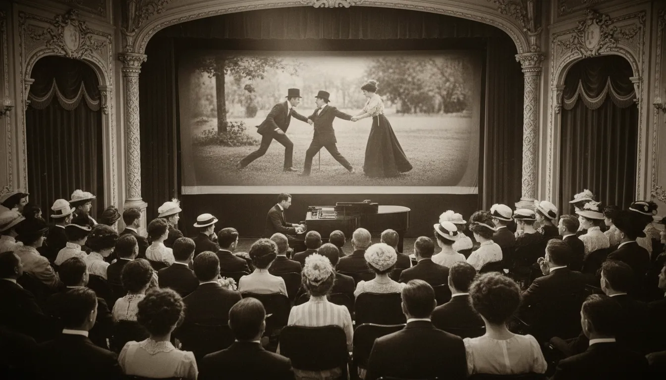 motion pictureのイラスト：A film, especially one shown in a theater.