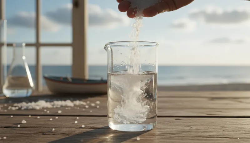 Illustration of solute: A substance dissolved in a solution.