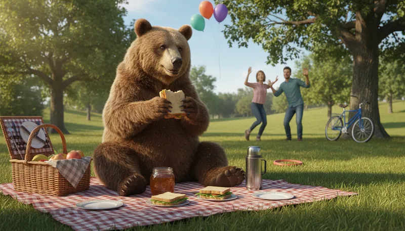 Illustration of average bear: represents a common or typical person.