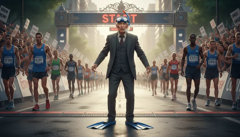 Illustration of chinaman's chance: A very slim chance of success.