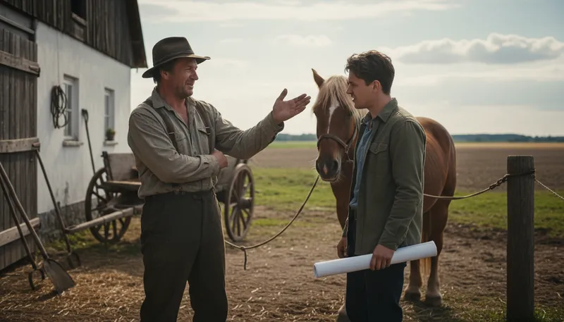 Illustration of and the horse you rode in on: used to dismiss someone or their opinion