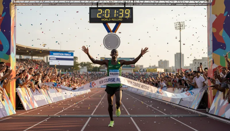 Illustration of record: the best performance or achievement in a category.