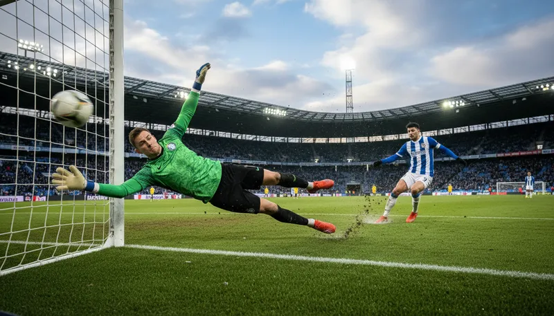 Illustration of goalkeeper: A player who guards the goal in soccer.