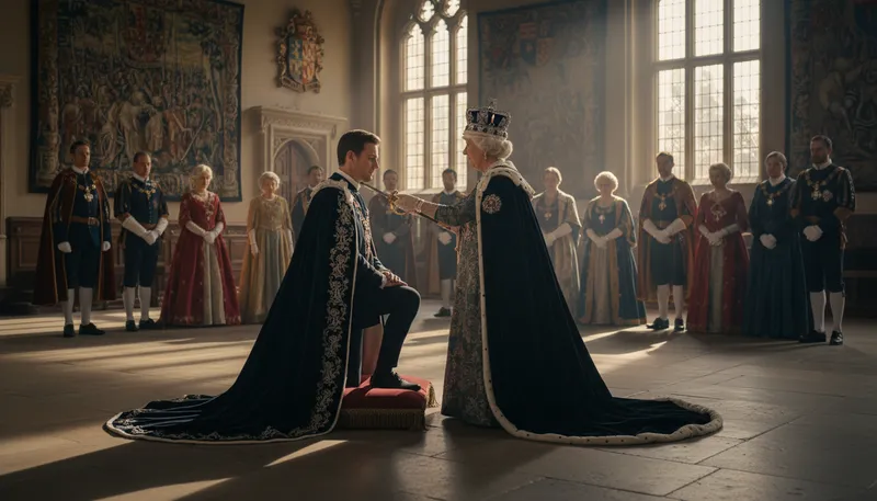 Illustration of knighthood: The honor of being made a knight.