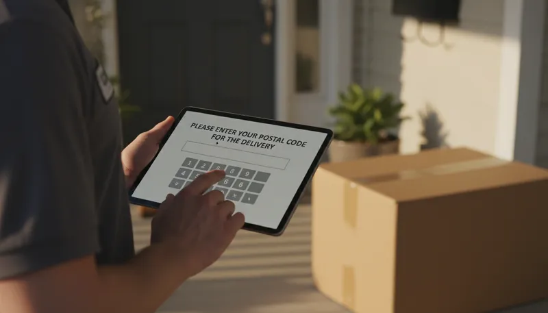 Illustration of zip: postal code used for mail delivery