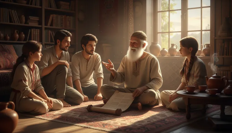Illustration of jew: a person of Jewish heritage or faith.