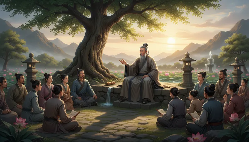 Illustration of confucius: A Chinese philosopher known for his teachings.