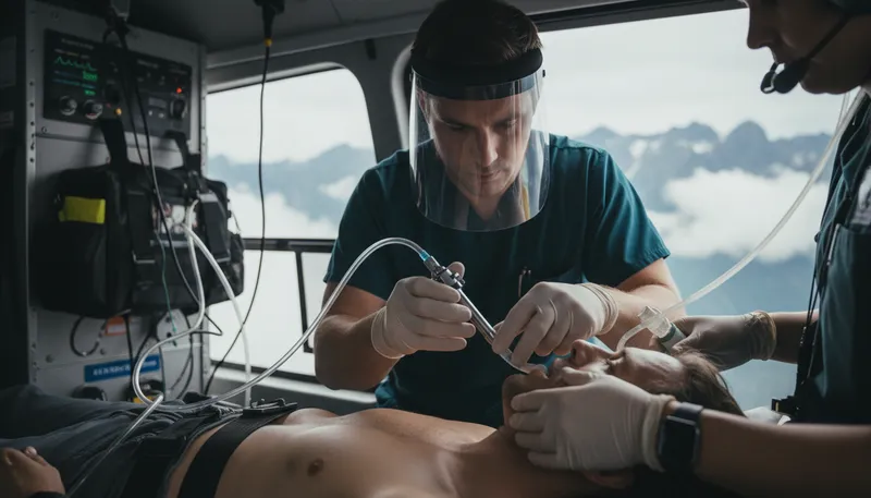 Illustration of airway: Tube for air passage in the body.