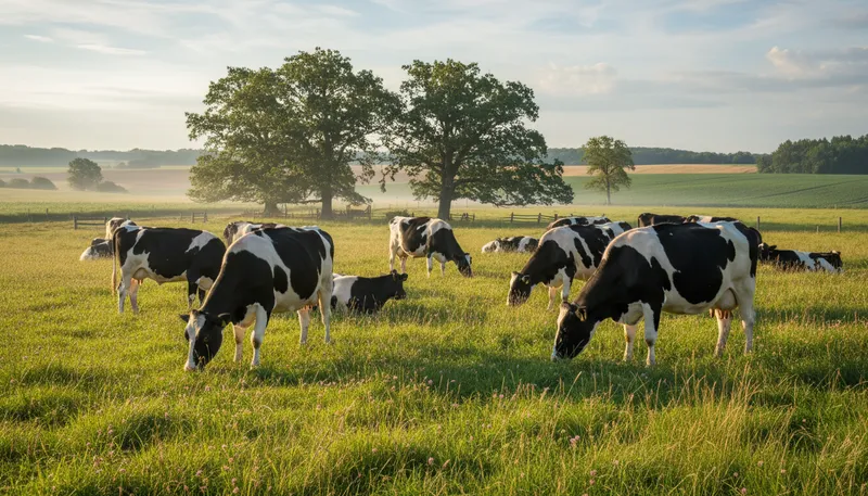 Illustration of graze: To eat grass or plants lightly.