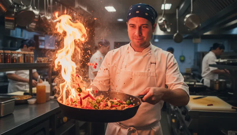 Illustration of spicy: Having a strong, hot flavor from spices.