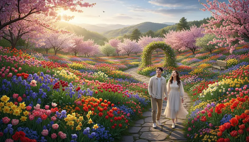 Illustration of riot: abundance of color or lively display
