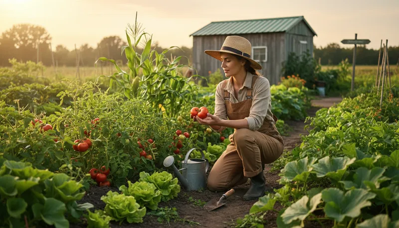 Illustration of horticulture: the science of growing plants and gardens.