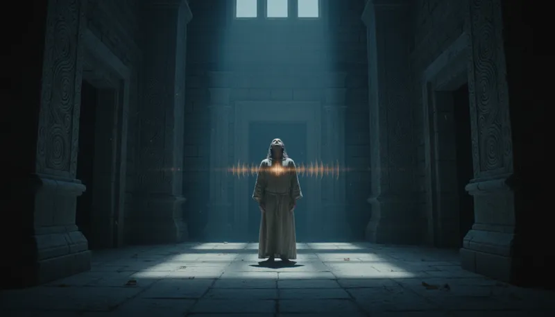 Illustration of invocation: The act of calling upon a spirit or deity.