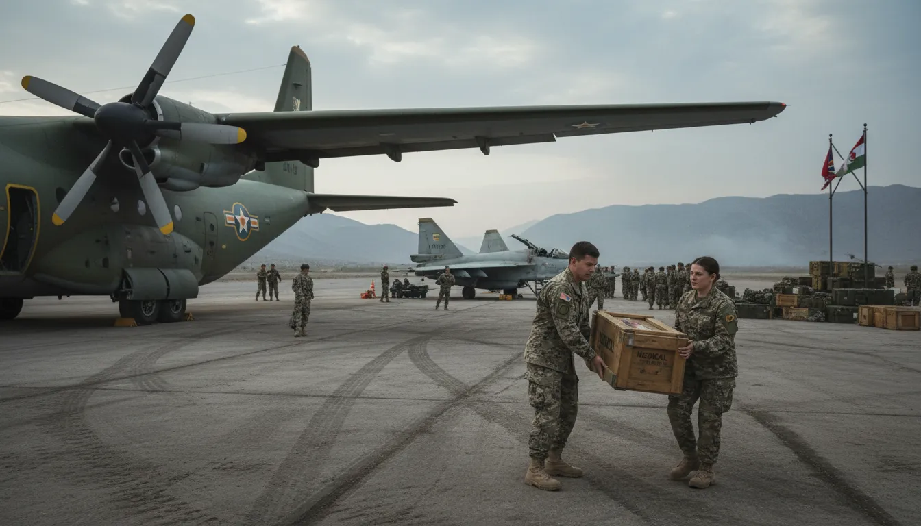 ally 的插圖：a country that agrees to help another during war